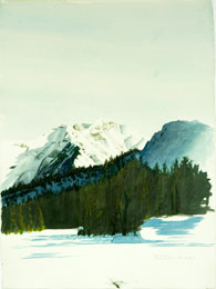 Rocky Mountains, Winter, 2/2009 Watercolour on paper, 76cmx56cm Courtesy of the Artist